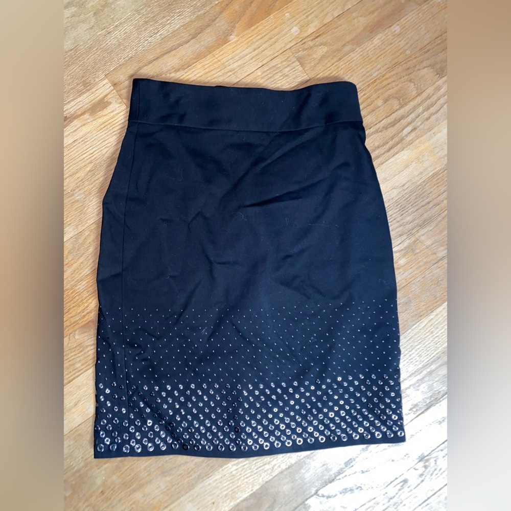 Philosophy Studded Skirt with Back Slit